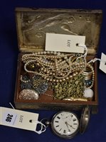 Lot 246 - Pocket watch and costume jewellery