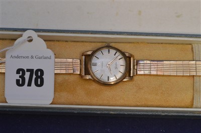 Lot 378 - Omega 9ct wristwatch