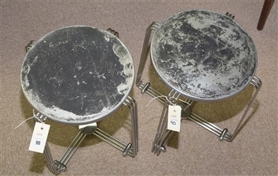 Lot 90 - Two Alpax chrome stools