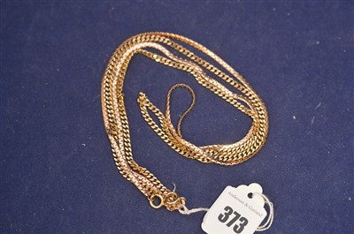 Lot 373 - Two 9ct chain necklaces