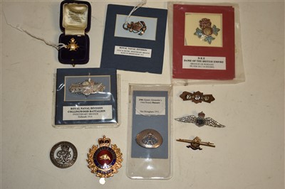 Lot 1 - Military sweetheart jewellery
