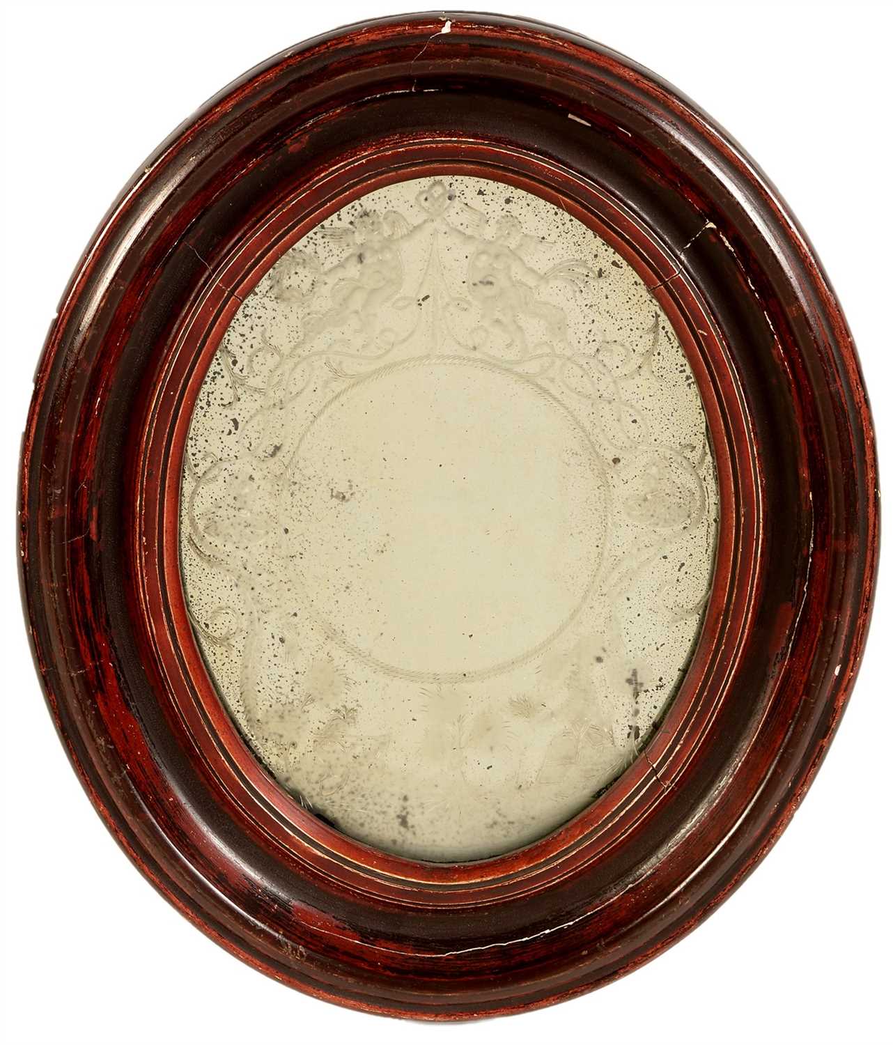 Lot 166 - Attributed to Robert Hudson, Newcastle upon Tyne: a George III oval mirror.