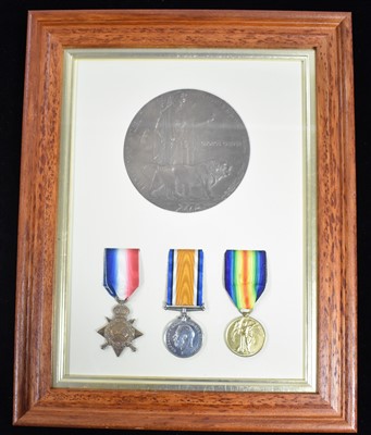 Lot 1627 - First World War group and plaque