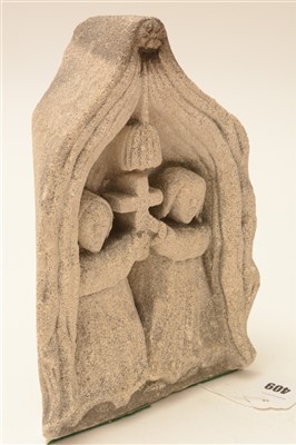Lot 409 - Religious carving
