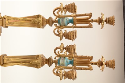 Lot 443 - A pair of candelabra
