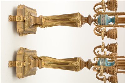 Lot 443 - A pair of candelabra