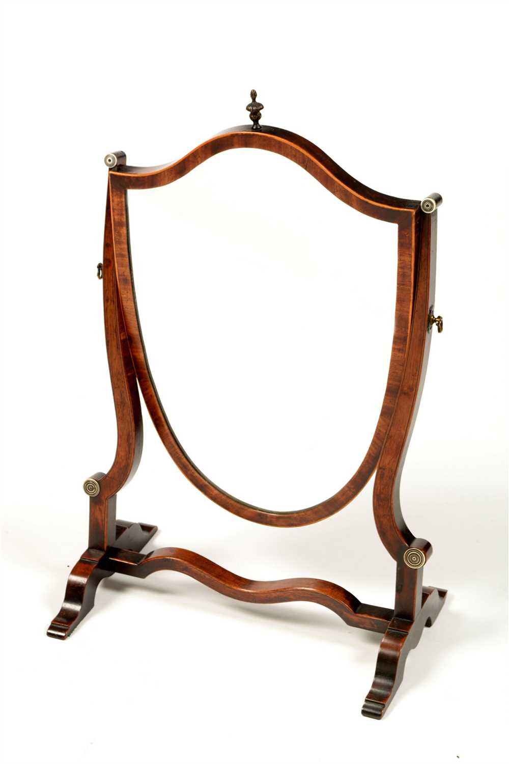 Lot 774 - A 19th Century mahogany swing framed toilet mirror.