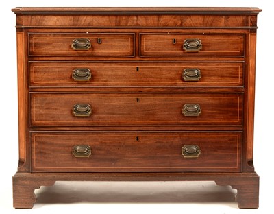 Lot 775 - A George III mahogany chest.