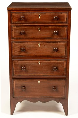 Lot 781 - A mahogany narrow chest.