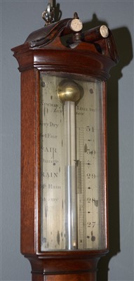 Lot 750 - J. Newman, London: a late Regency bowfront stick barometer.