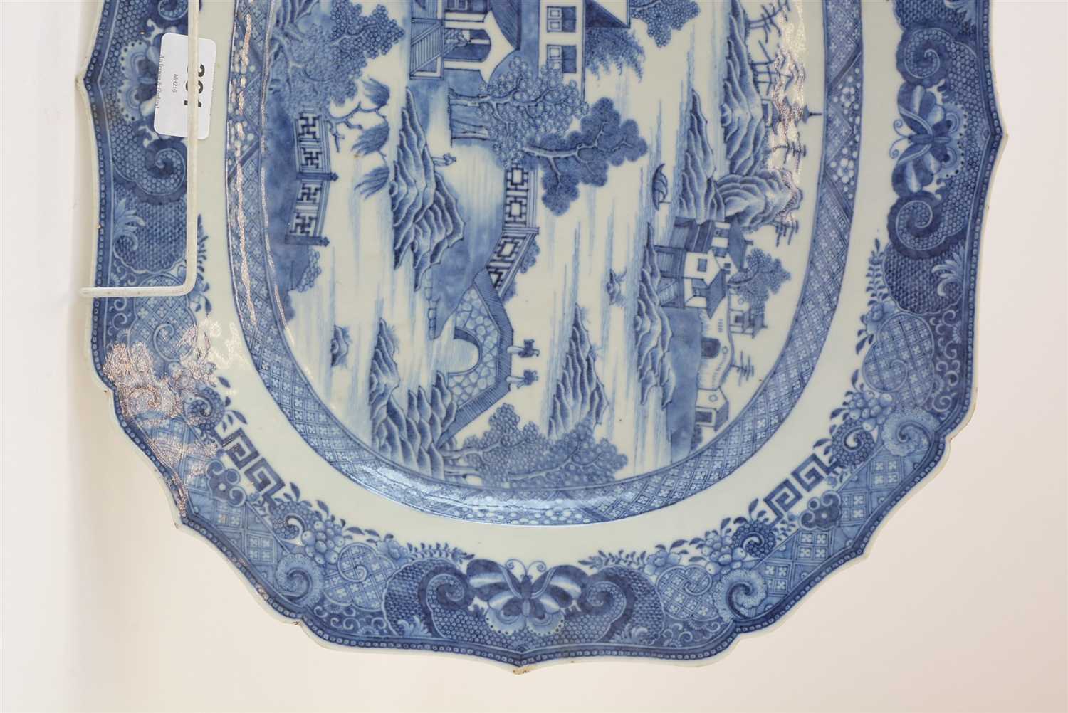 Lot 361 An 18th Century Chinese porcelain meat plate.