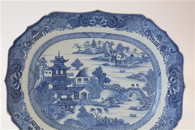 Lot 2 - An 18th Century Chinese porcelain meat plate.
