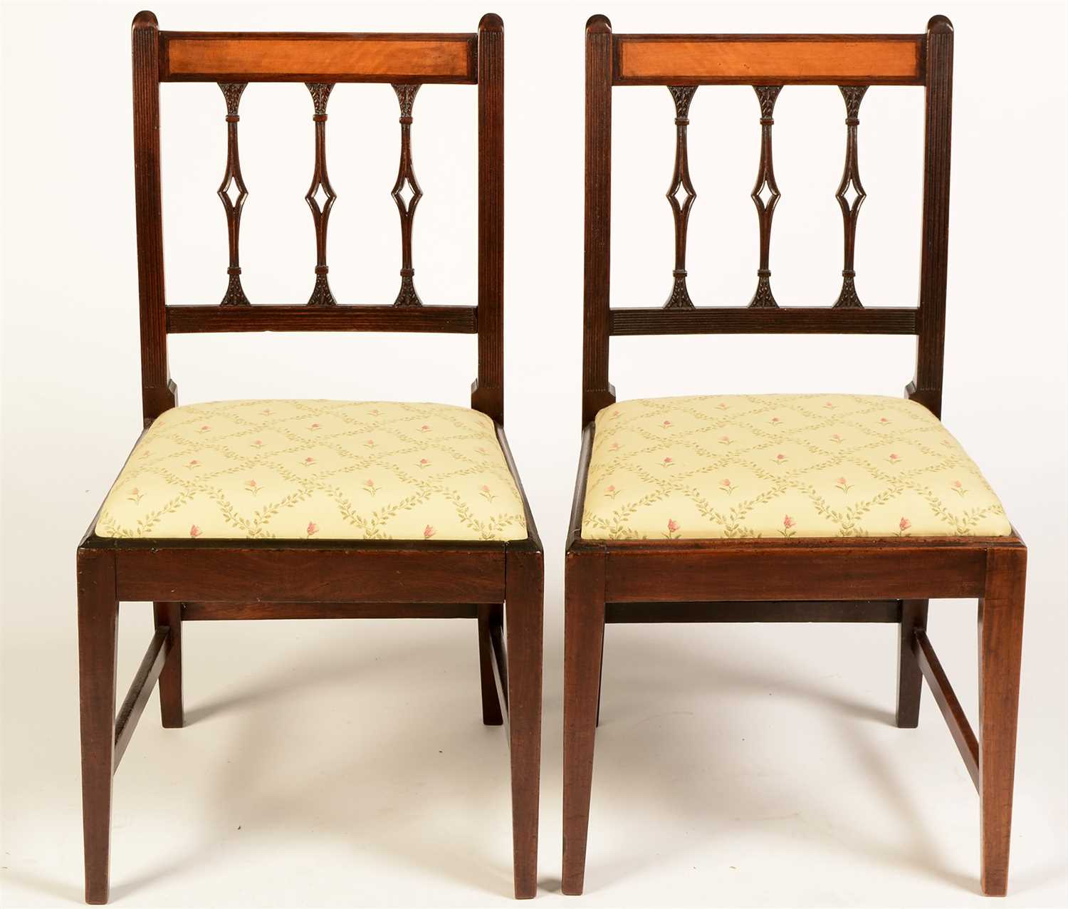 Lot 753 - Two Georgian mahogany dining chairs