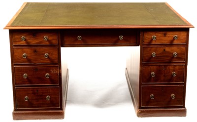 Lot 797 - A 19th Century mahogany partner's desk.