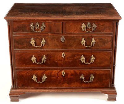 Lot 798 - A George III mahogany chest.