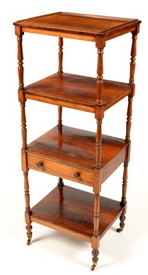 Lot 758 - A Regency rosewood four-tier whatnot.