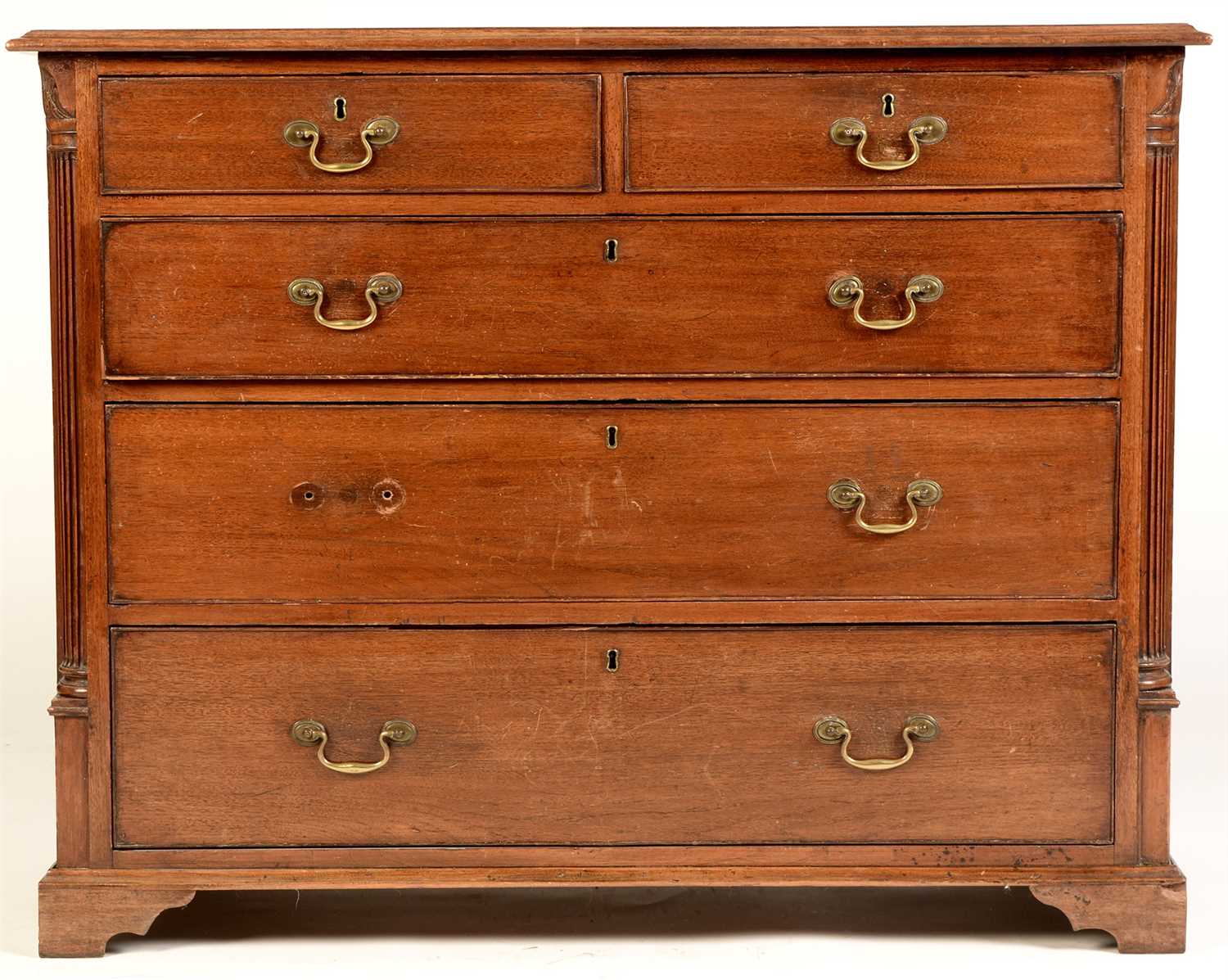 Lot 829 - George III mahogany chest of drawers