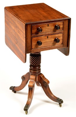 Lot 817 - A William IV mahogany work table.