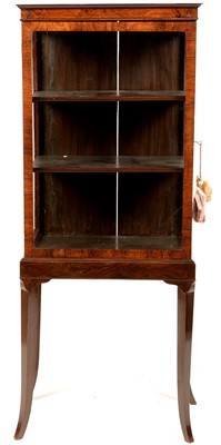 Lot 815 - A 19th Century rosewood display cabinet.
