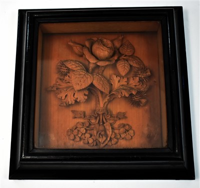 Lot 466 - Carved panel by A.L. Bulletti