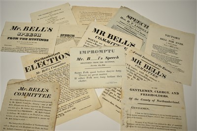 Lot 331 - 1826 Alnwick Election hand bills