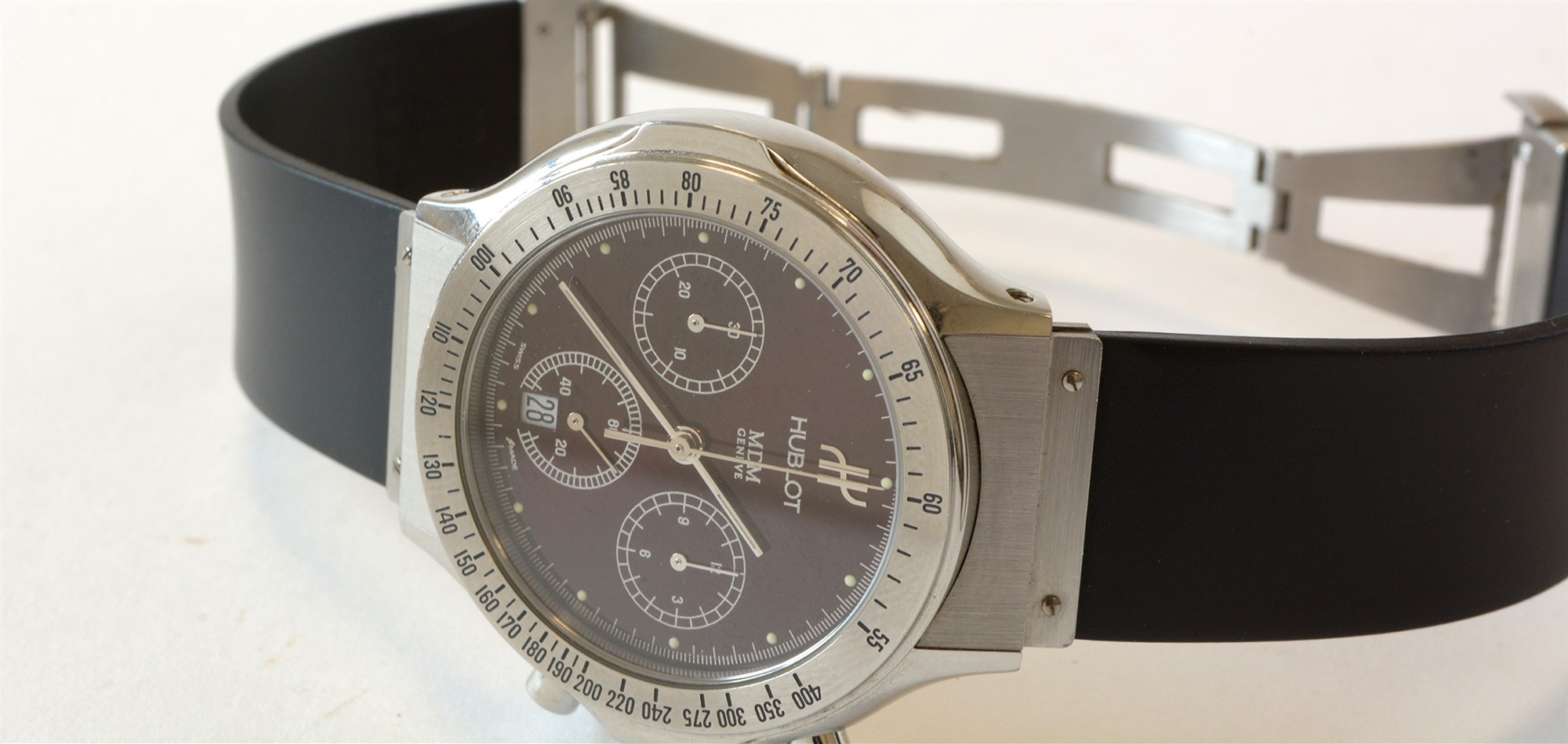 Hublot MDM Geneve 1621.1 Stainless Steel 37mm Quartz Watch 1621.1