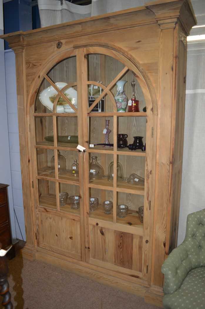 Lot 682 - Pine display cabinet