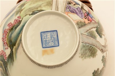 Lot 28 - A Chinese eggshell porcelain bowl.