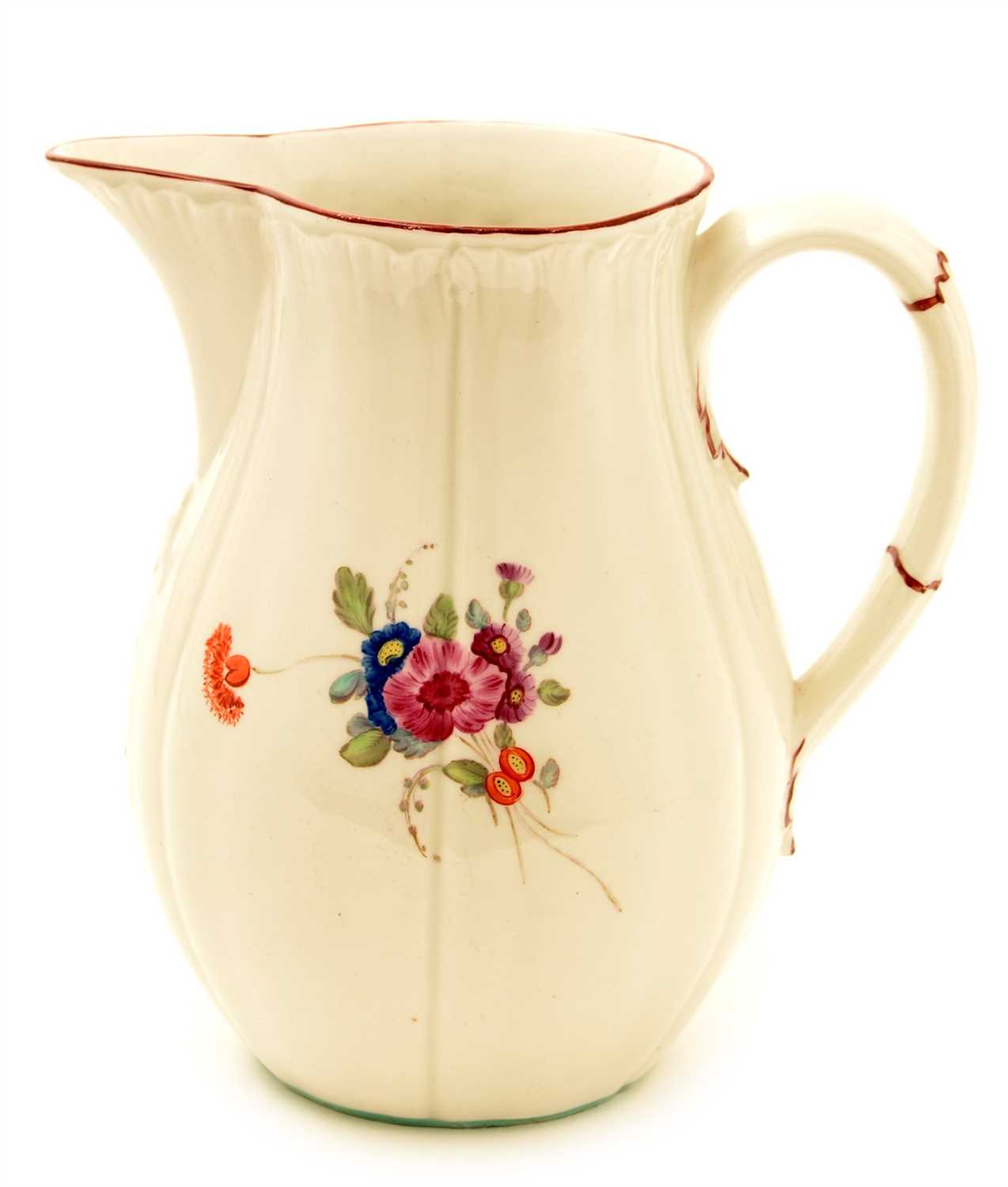 Lot 119 - An early 19th Century English soft paste porcelain ale jug.