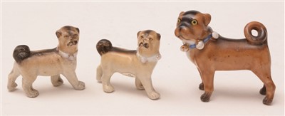 Lot 141 - 19th/early 20th Century German porcelain models dogs.