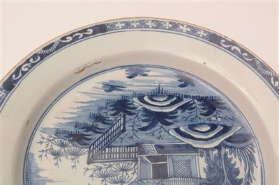 Lot 80 - An English Delft ware plate.