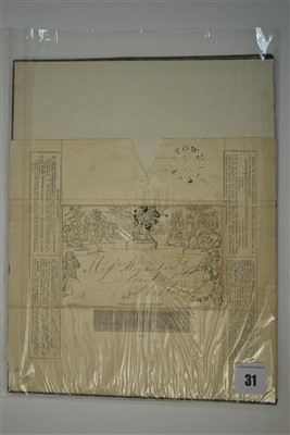 Lot 31 - GB 1840 Mulready 1d black lettersheet