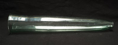 Lot 475 - A green tinted glass cucumber straightener.