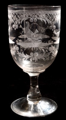 Lot 216 - A Victorian cock-fighting goblet.