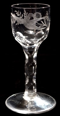 Lot 160 - A late 18th Century wine glass.