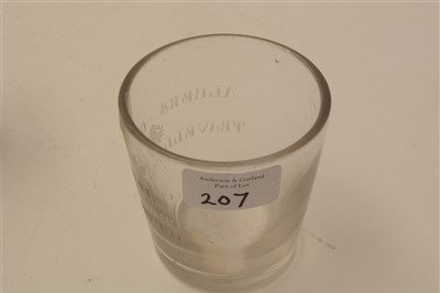 Lot 207 - Two engraved tumblers.