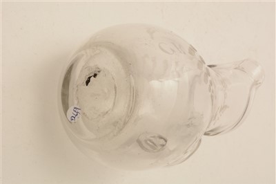 Lot 161 - A circular glass tazza and jug.