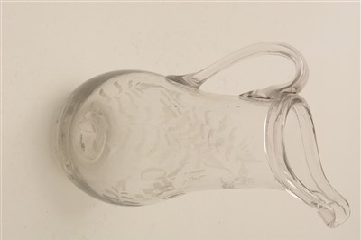 Lot 161 - A circular glass tazza and jug.