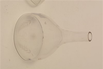 Lot 190 - Early/mid 19th Century cut glass toddy lifters.