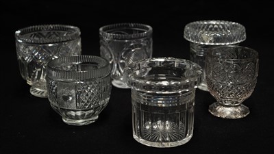 Lot 198 - Six 19th Century cut-glass mixing bowls.