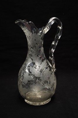 Lot 199 - A Victorian pear-shaped claret jug.