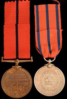 Lot 1824 - Pair Coronation medals