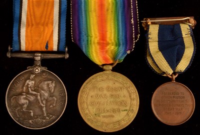 Lot 1637 - Pair First World War medals