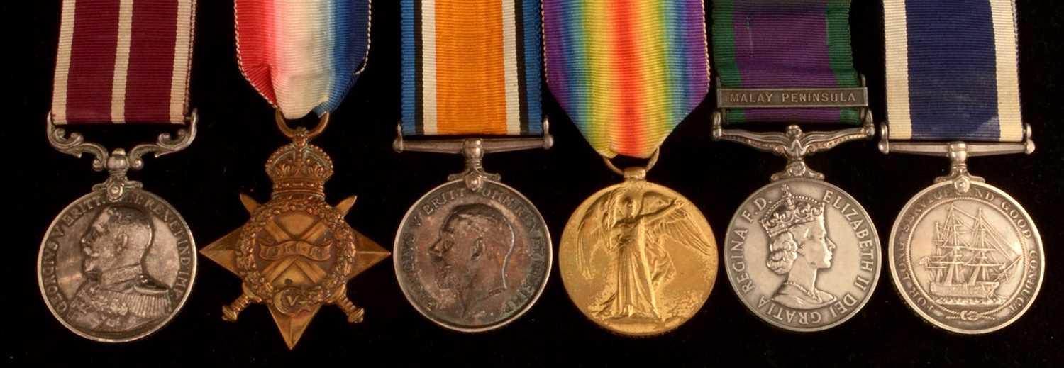 Lot 1742 - First World War Long and Meritorious Service medals