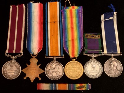 Lot 1742 - First World War Long and Meritorious Service medals