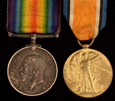 Lot 1641 - Pair of First World War General Service medals