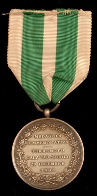 Lot 1852 - Italian Messina Earthquake medal