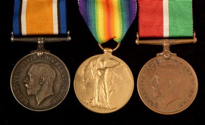 Lot 1643 - Three First World War medals