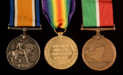 Lot 1643 - Three First World War medals