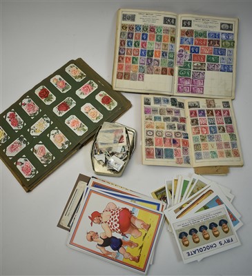 Lot 86 - Stamps, cigarette cards and reproduction postcards